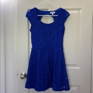 Candie’s Floral Lace Blue Dress